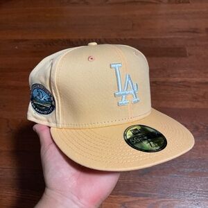 🍑Los Angeles Dodgers Peach/Cream 50th Anniversary 59fifty Fitted Hat🍑